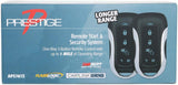 Prestige APS787Z keyless entry remote start and security system with up to 1 mile range, featuring 5-button remote control.
