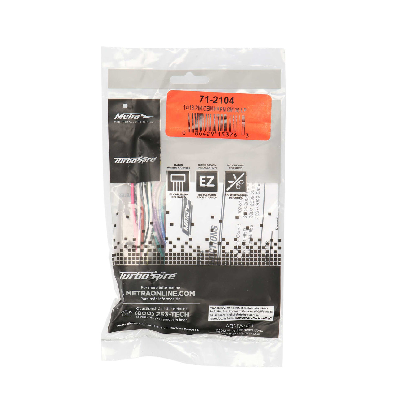 Metra 71-2104 14/16 Inch Pin OEM Harness Compatible Fits for GM 2006-Up