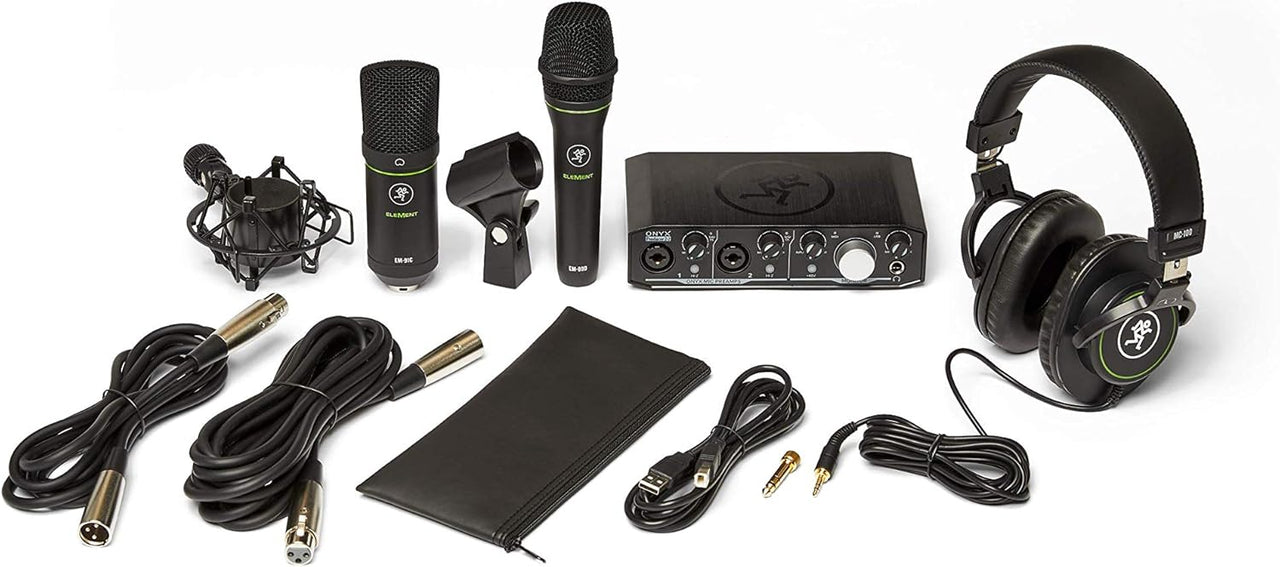 Mackie Performer Bundle With ProFX6V3 Mixer EM-89D Mics and Headphones