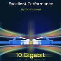 Thumbnail for 10 American Terminal EPC3BL 3' Cat6a Ethernet network patch cable RJ45 23AWG 600M solid copper wire 3'