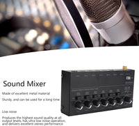 Thumbnail for MR DJ MX600 Ultra Low-Noise 6-Channel Line Mixer Stereo/Single Track Switch Microphone