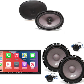 Alpine iLX-407 Receiver & SXE-1751S 6.5" Component & SXE-6926S 6x9 Speaker