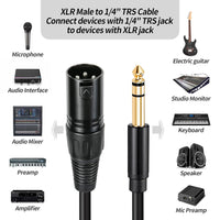 Thumbnail for MR DJ CQSXM100 100' Pro PA DJ Karaoke XLR Male to 1/4