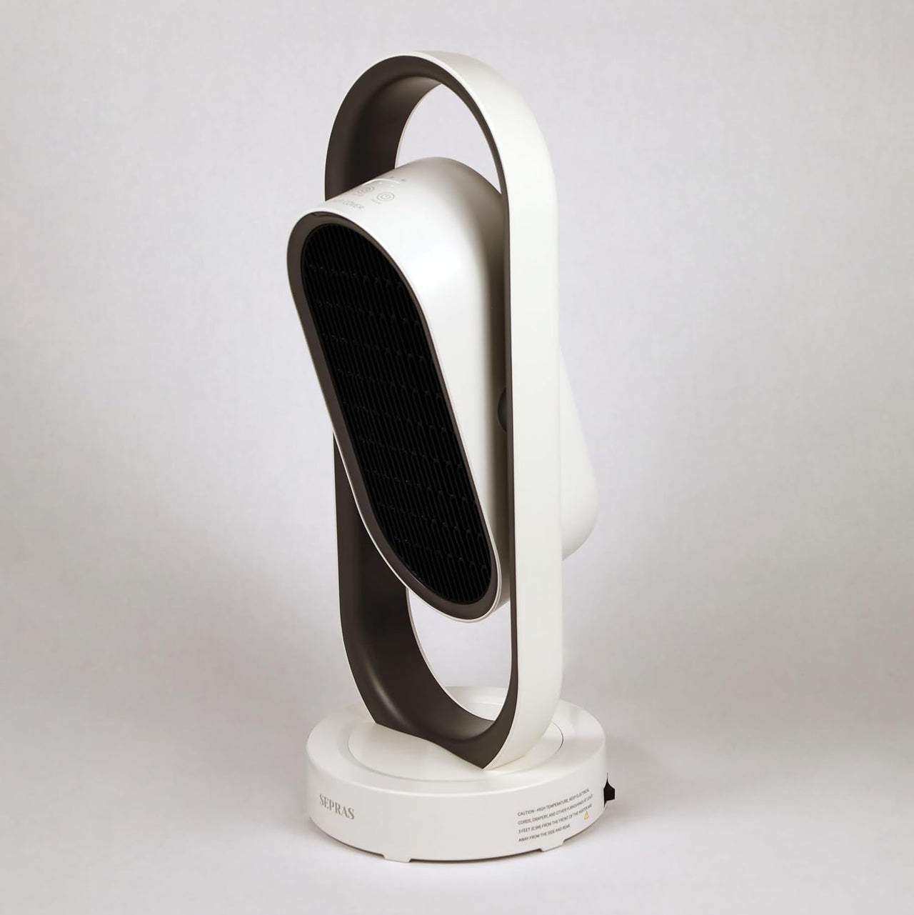 2-in-1 PTC Ceramic Heater & Fan Remote 3 Modes Safety Grid White