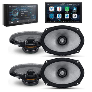 Alpine ILX-W670 Digital Indash Receiver & Two Pairs Alpine R2-S69 Type R 6x9 Coaxial Speaker