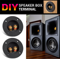 Thumbnail for American Terminal 2PCS 3 Inch Round 2-Way Speaker Box Terminal Cup Binding Post Subwoofer Box Speaker Terminal for DIY Home Car Stereo Speaker Subwoofer