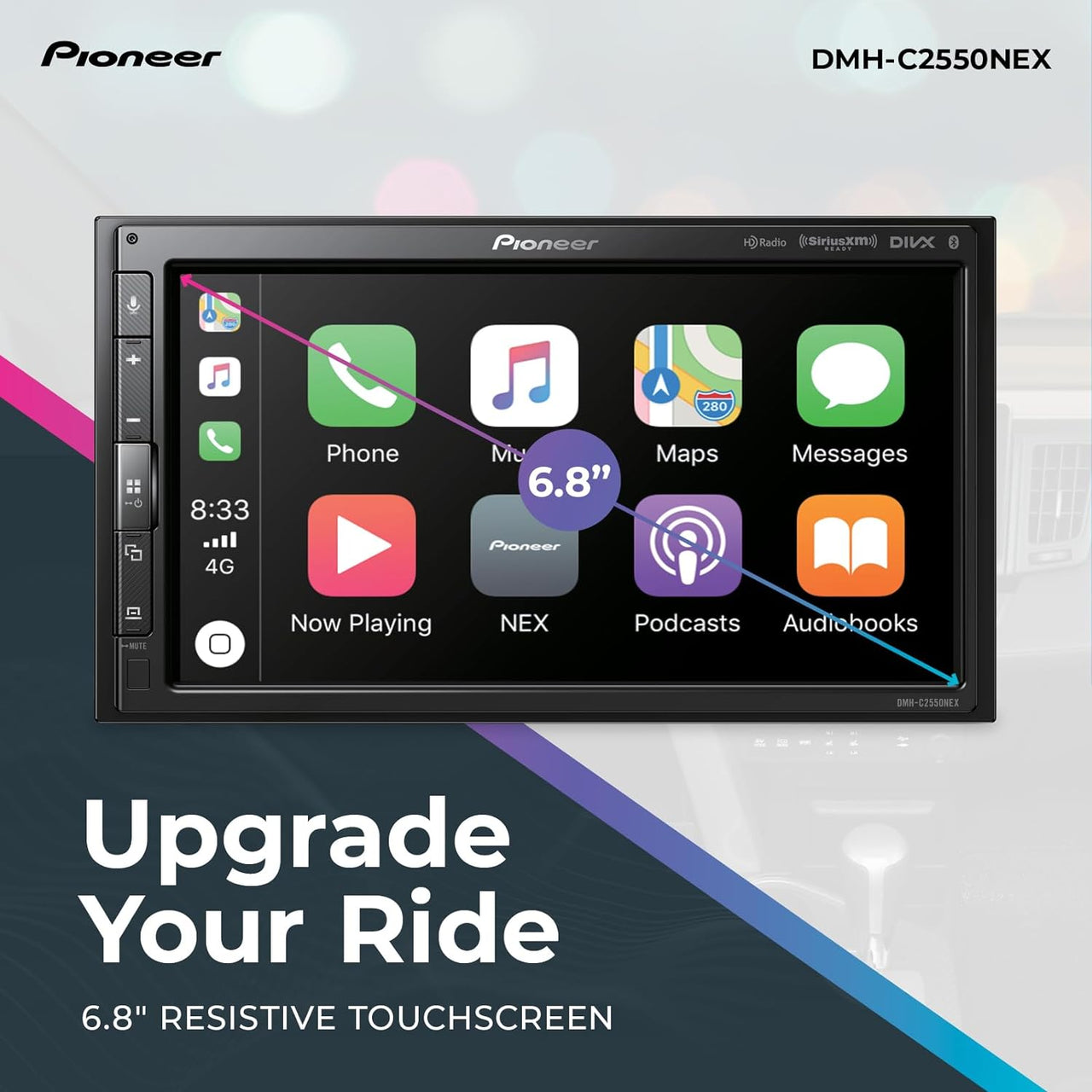 Pioneer DMH-C2550NEX 6.8" Digital Multimedia Receiver Apple CarPlay Android Auto