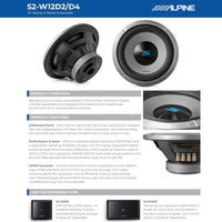 Thumbnail for 2 Alpine S2-W12D2 1800W 12