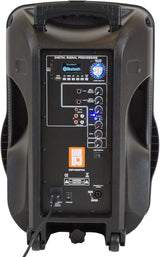 Dual 15-Inch Active PA Speaker Package with Stands
