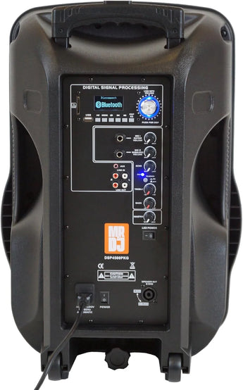 Dual 15-Inch Active PA Speaker Package with Stands