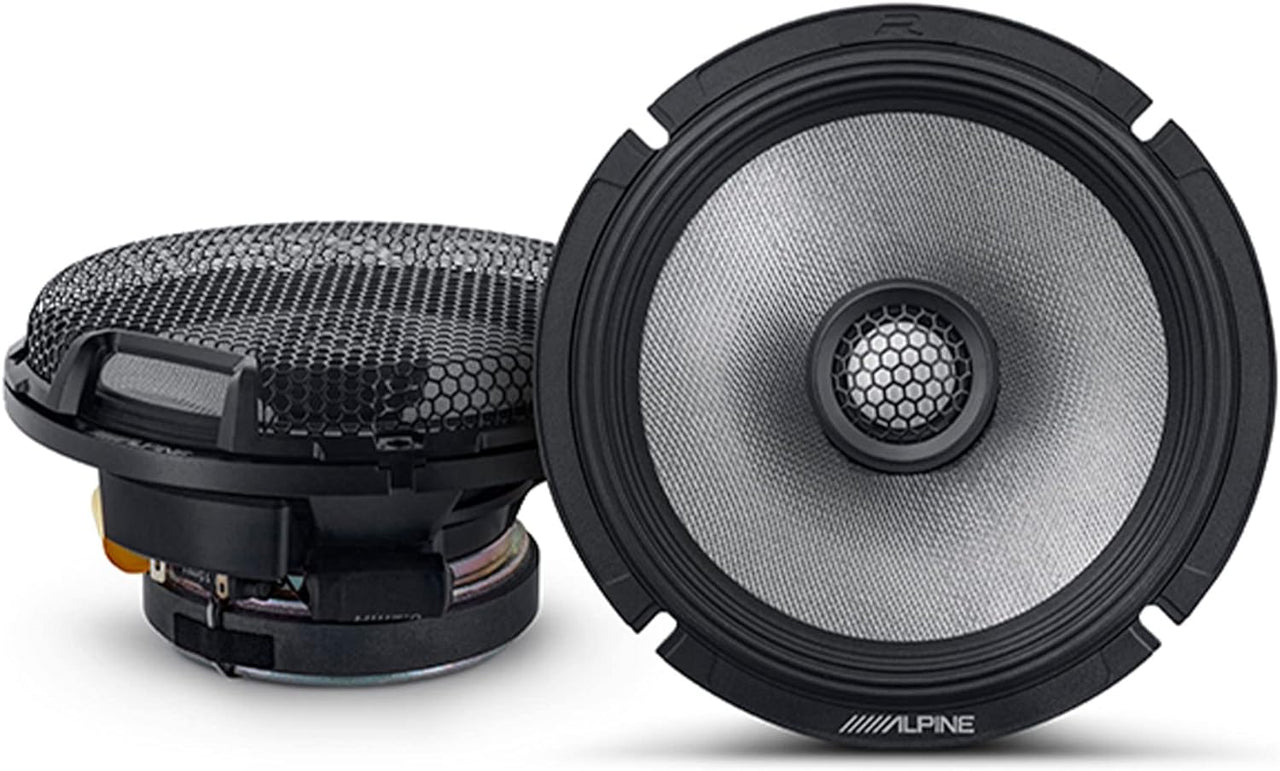 Alpine R2-S65 600W Peak 6.5" R-Series 2-Way Coaxial Speakers with Magnesium Hard-Dome Tweeters