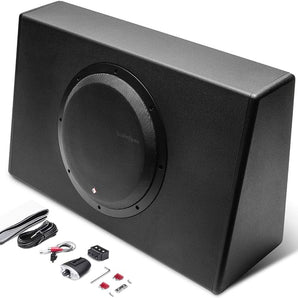 Rockford Fosgate Punch P300-12 12" subwoofer enclosure 300W Amp + 4 Gauge Amp kit