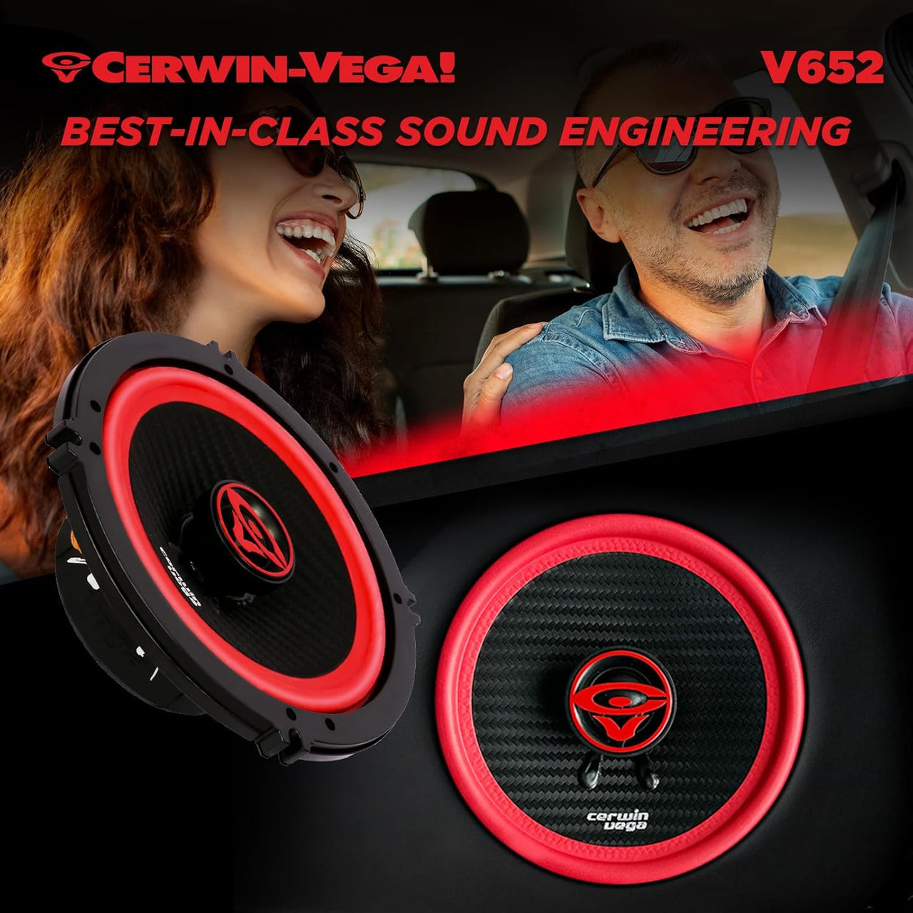 Cerwin Vega V652 2025 Edition - 6.5" 2-Way Coaxial Full Range Speakers (2Ω)