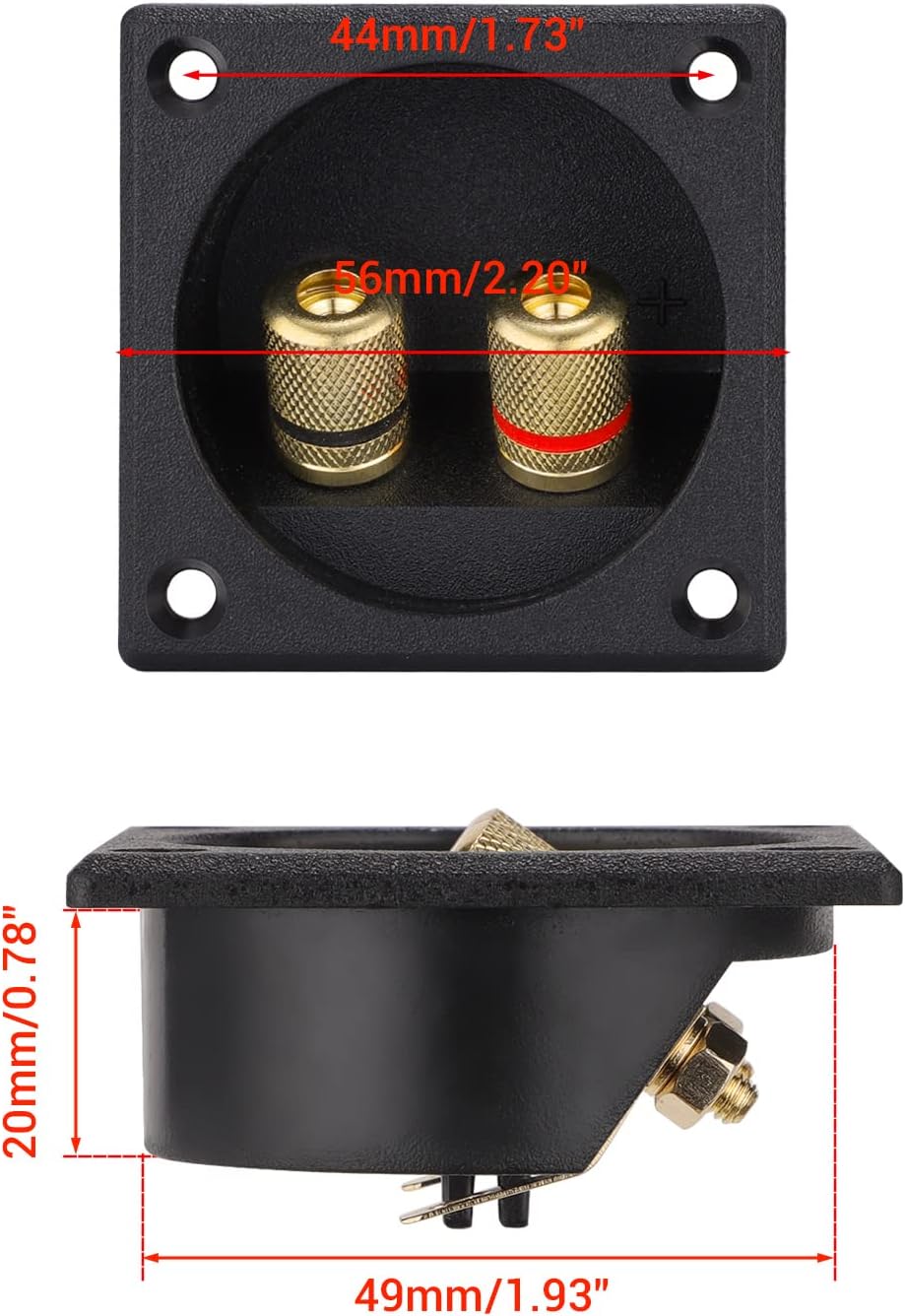 5 Stks 2 Way Stereo Speaker Box Terminal Cup Dubbele Binding Posts Subwoofer Box Elektronica Accessoires Voor Auto RV Yacht Audio 5 Stks 2 Way Stereo Speaker Box Terminal Cup Dubbele Binding Posts Subwoofer Box Elektronica Accessoires Voor Auto RV Yacht Audio