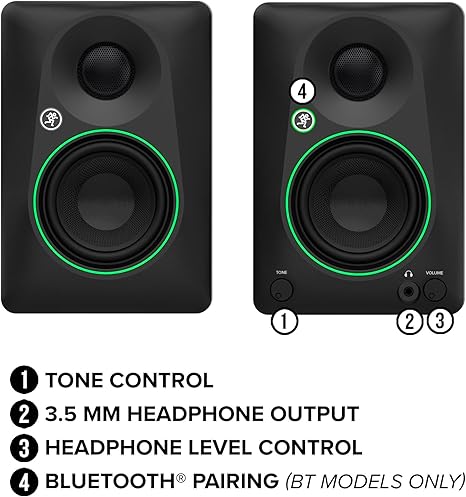 Mackie CR4.5BT 4.5-inch Powered Bluetooth Studio Monitors