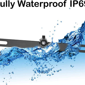 Backup camera featuring HD night vision, waterproof design, and 170° viewing angle for enhanced rear visibility.