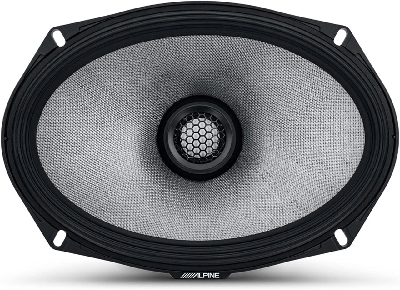 Alpine R2-S69 R-Series 6"x9" 600W 2-Way Car Coaxial Speakers & KIT10 Installation AMP Kit