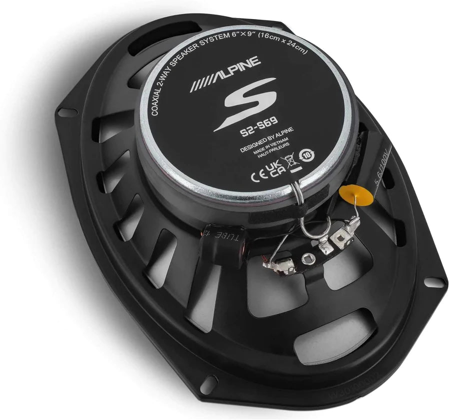Alpine ILX-W670 Digital In-dash Receiver & Alpine S2-S69 Type S 6x9 Coaxial Speaker & KIT10 Installation AMP Kit
