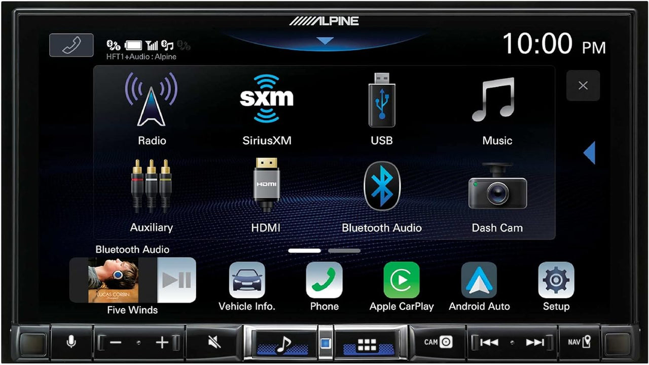 Alpine iLX-507 7" Multimedia Receiver Wireless Apple CarPlay & Wireless Android Auto & 2 Pairs Alpine SXE-6926S 6x9 Coax Speakers w/Power Pack