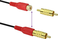 Thumbnail for 4 Male to Male Gold RCA cable Coupler Joiner Barrel Audio Video Connectors