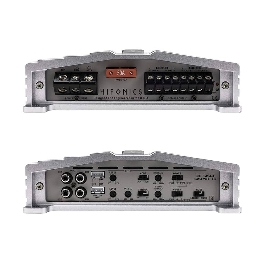 Hifonics ZG-600.4 600W 4-Channel Zeus Gamma Series Subwoofer Amplifier
