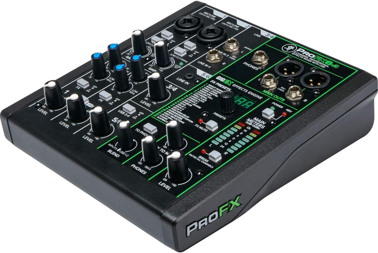 Mackie ProFX6v3 6-Channel Professional Effects Mixer with USB