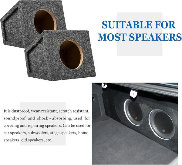 MR DJ DC10DGR 10' L X 4' W Dark Gray Carpet for Speaker Subwoofer Enclosure Boxes