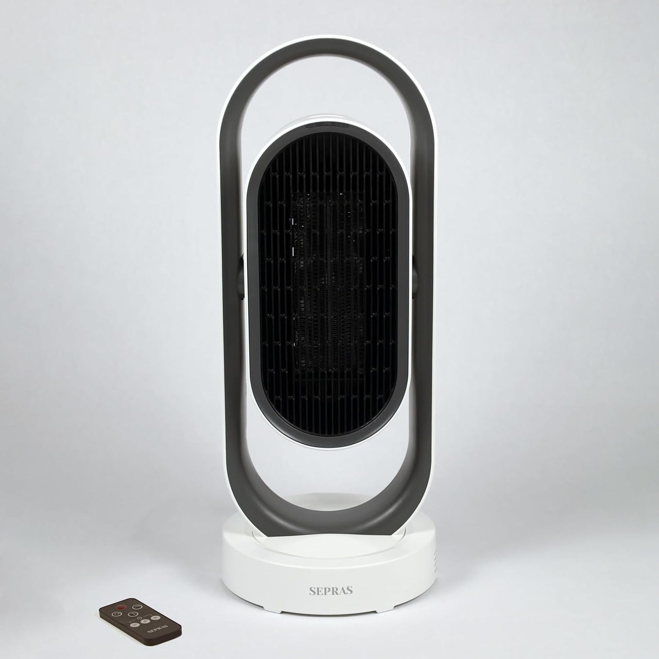 2-in-1 PTC Ceramic Heater & Fan Remote 3 Modes Safety Grid White