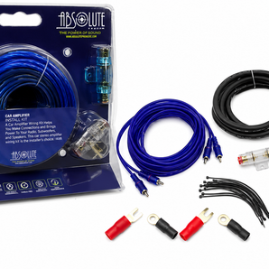 Absolute KIT-650 8 Gauge 1200-Watt Amplifier Installation Kit Complete Amp Wiring Kit