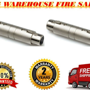 2 Hosa GXX-145 Gender Changer XLR 3 Pin Female to XLR 3 Pin Female