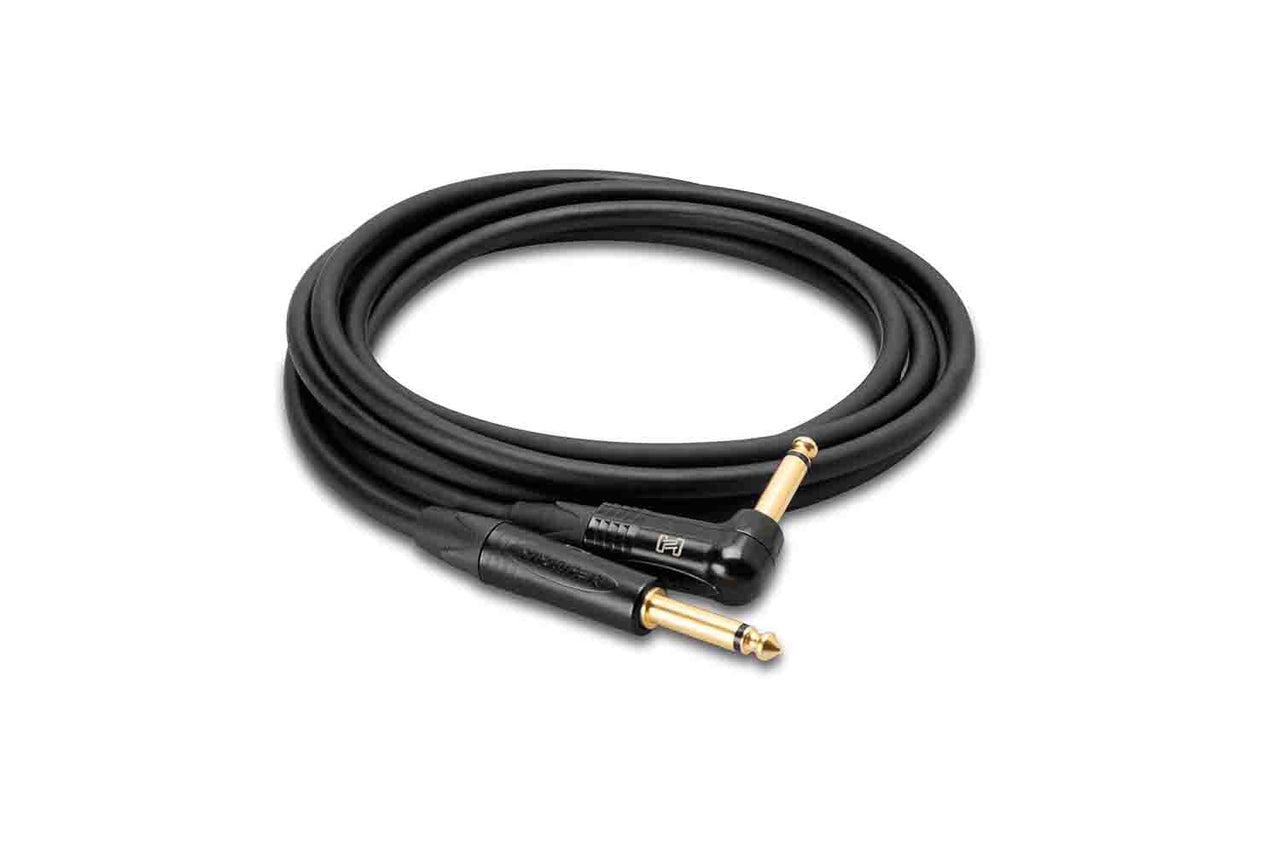 Hosa CGK-010R, Neutrik Straight to Right-Angle Edge Guitar Cable - 10 feet