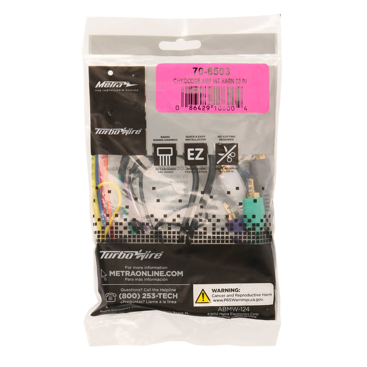 Metra 70-6503 Amp Integration Harness Compatible Fits Chrysler Dodge 2002-2007