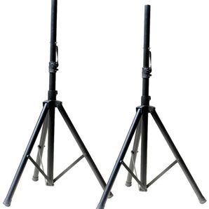 MR DJ Professional PA DJ 2 tripod speaker stands,4-6ft Adjustable Height, 35mm Compatible Insert, for stage/studio monitor/home