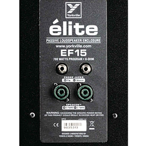 Yorkville Sound EF15, Two-Way 700W Elite Series Passive Speaker - 15 Inch