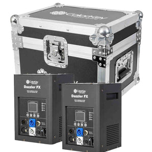 Colorkey CKU-7702 Cold Spark Machine Bundle 2 Dazzlers with Road Case - Black