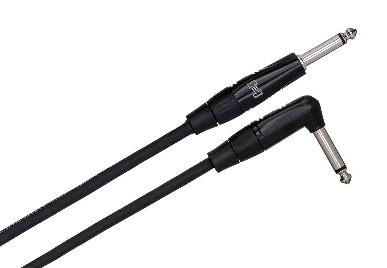 Hosa HGTR-015R, Straight to Right Angle Pro Guitar Cable - 15 Feet