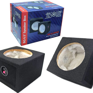 2 Car Audio 6.5" speaker Box Enclosure carpet Texture Terminal Cups