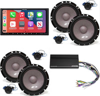 Thumbnail for Alpine iLX-407 7-Inch Multimedia Receiver Apple Carplay and Android Auto w/ 2 Pairs Alpine SXE-1751S 6.5