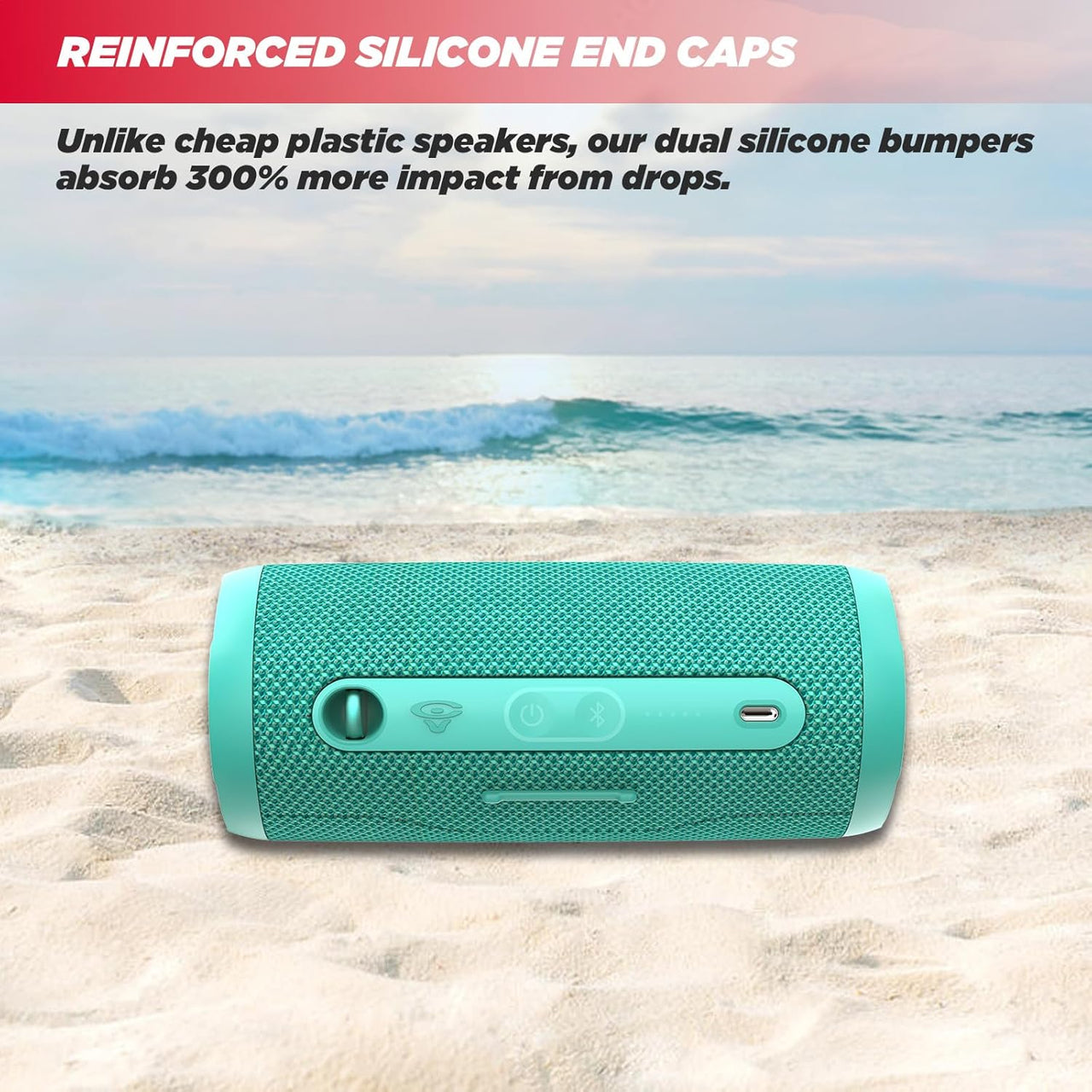 Cerwin Vega VMGRN Vega Mini Green Portable Compact Powerhouse Bluetooth Speaker