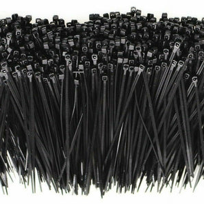 American Terminal 100 pcs 8-Inch Heavy Duty Strong Black Nylon Cable Ties