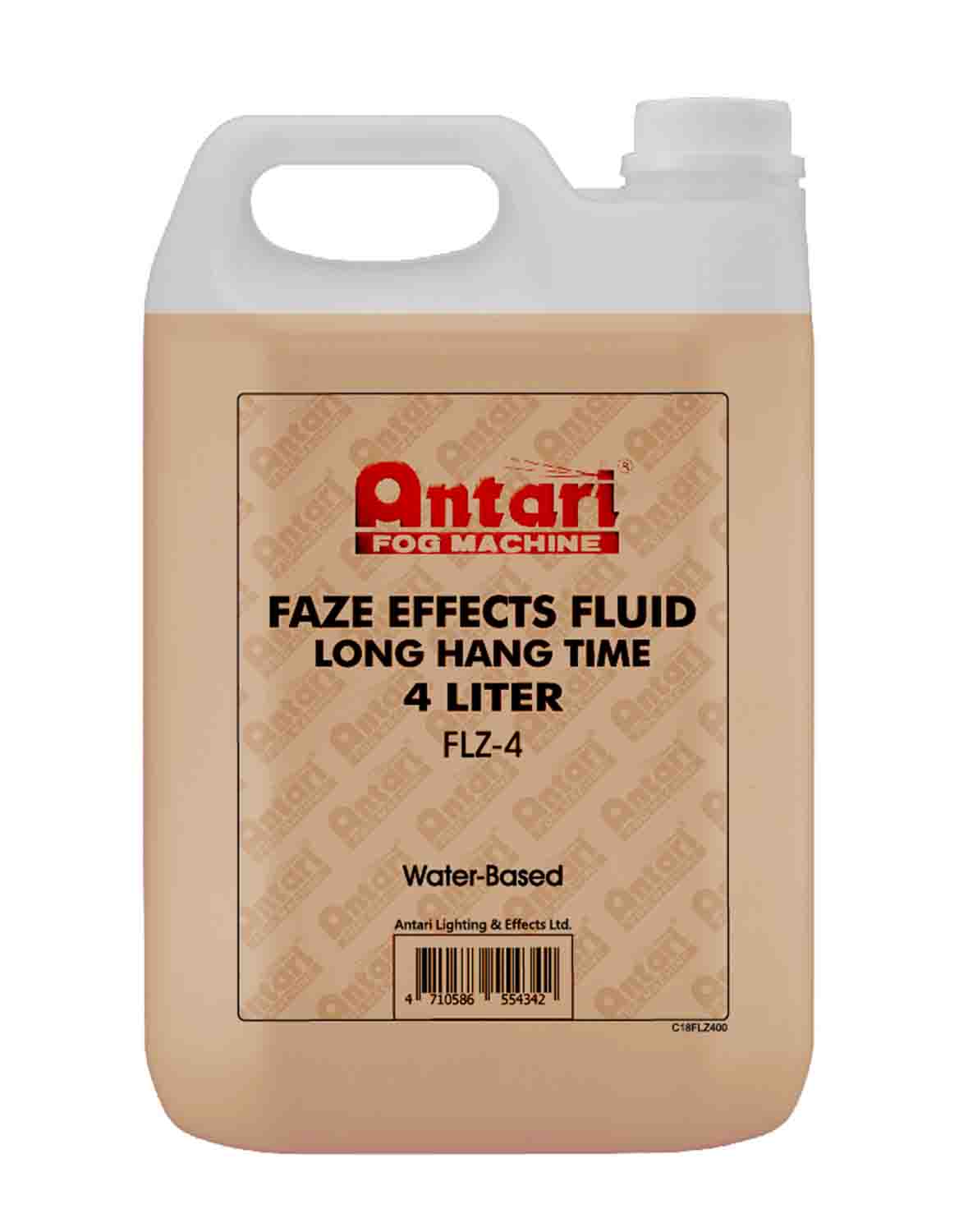 Antari FLZ-4 Premium Water Based Fazer Fluid - 4L Bottle