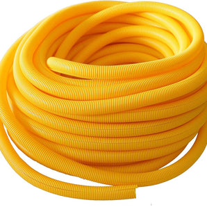 DC Sound 3/4" 19mm 100' Yellow Split Wire Loom Cable Sleeves Conduit Protective Tubing