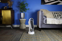 Thumbnail for 2-in-1 PTC Ceramic Heater & Fan Remote 3 Modes Safety Grid White