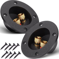 Thumbnail for American Terminal 2PCS 3 Inch Round 2-Way Speaker Box Terminal Cup Binding Post Subwoofer Box Speaker Terminal for DIY Home Car Stereo Speaker Subwoofer