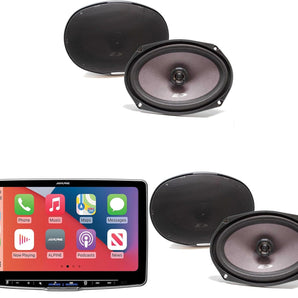 Alpine ILX-F511 Halo11 11" Multimedia Touchscreen Receiver & 2 Pairs Alpine SXE-6926S 6x9 Coax Speakers