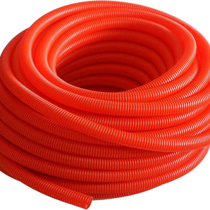 DC Sound 3/4" 19mm 100' Red Split Wire Loom Cable Sleeves Conduit Protective Tubing