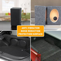 Thumbnail for MR DJ DC10DGR 10' L X 4' W Dark Gray Carpet for Speaker Subwoofer Enclosure Boxes