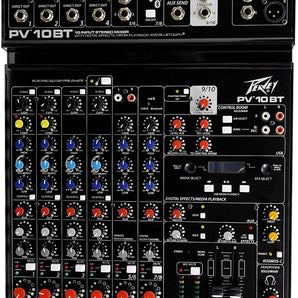 Peavey PV 10 BT 10 Channel Compact Mixing Mixer Console with Bluetooth