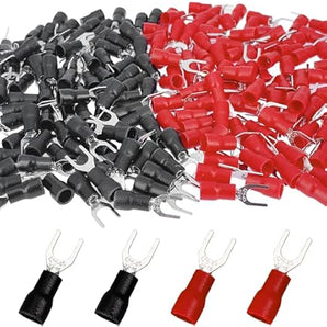 Install Bay US810-50 Spade Connectors 8Ga #10 25Pr Red/Black