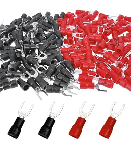 Install Bay US810-50 Spade Connectors 8Ga #10 25Pr Red/Black